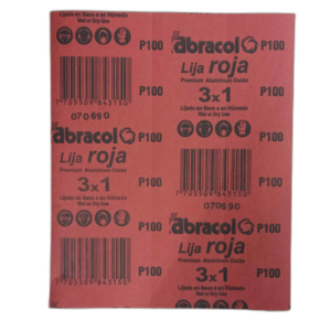 LIJA ROJA 100 ABRACOL 9"x11" ## RLAX5-0100 ##
