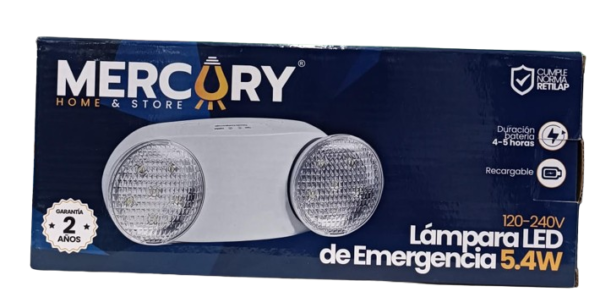 LAMPARA LED DE EMERGENCIA RECARGABLE MERCURY ## ILE01 ## 5.4W 120-240V