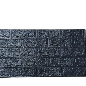 PANEL ADHESIVO P/PARED LADRILLO NEGRO 3mm 0,70 x 0,77m