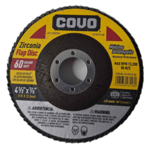 DISCO FLAP 4 1/2" x 7/8" #60 ## CV-FD115-60 ## COVO