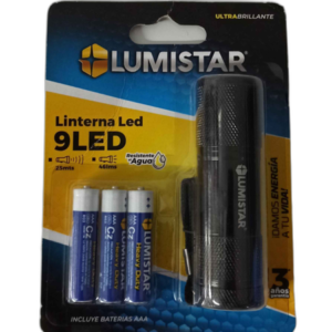 LINTERNA LED (INCLUYE 3 BATERIAS AAA) LUMISTAR ## LIN-02 ##