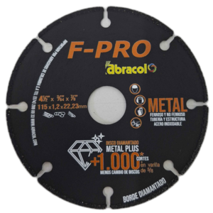DISCO DIAMANTADO SEGMENTADO  4 1/2" x 3/64" x 7/8"  CORTE METAL ## DIAMA-4115 ## ABRACOL