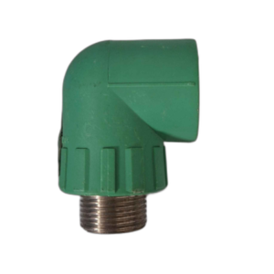 CODO 90 ROSCA MACHO 3/4" x 32mm VERDE - POLIFUSION