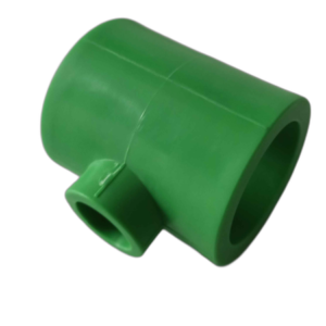 TEE LISA EN REDUCCION 50mm x 25mm VERDE - POLIFUSION