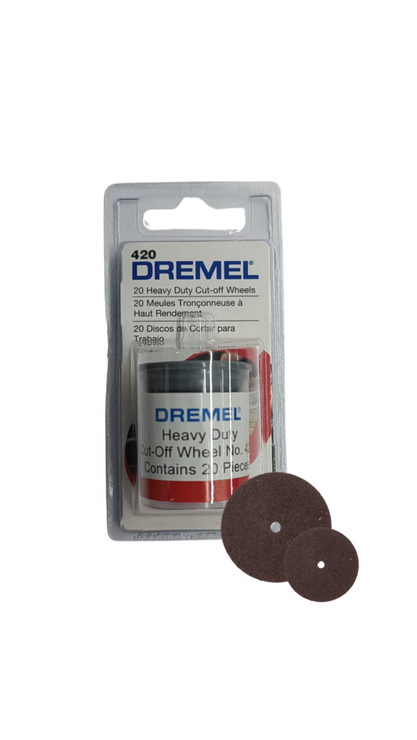 DISCO DE CORTE P/TRABAJO PESADO 15/16" X 0.04" (20 PZAS) ## 420 ## DREMEL