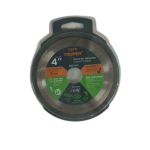 DISCO DE DIAMANTE CONTINUO 4" DDT-802C ## 11578 ## TRUPER