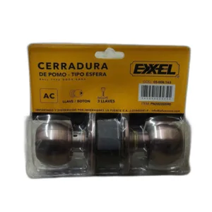 CERRADURA POMO P/DORMITORIO COBRE ## 05-008-163 ## EXXEL