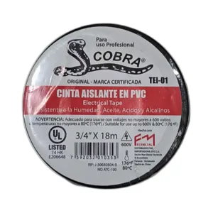TEIPE COBRA 3/4" x 18m NEGRO ## TEI-01  ## FERMETAL