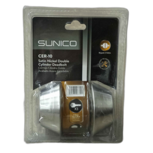CERROJO DOBLE CILINDRO ACERO INOX. MATE ## CER-10 ## SUNICO