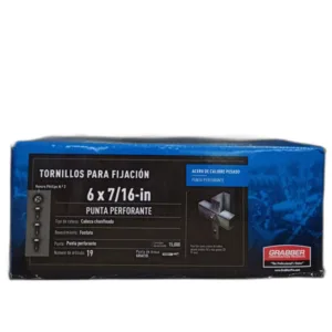 TORNILLO 6" x 7/16" HIERRO/HIERRO CON BROCA (CAJA 15000 UNID) ## 19 ## GRABBER