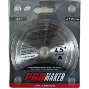 DISCO DIAMANTADO CONTINUO 4-1/2" x 5/8"-7/8" CORTE HUMEDO ## PRO-DIAM014500 ## PROMAKER
