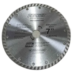 DISCO DIAMANTADO RANURADO 7" x 5/8"-7/8" CORTE SECO ## PRO-DIAM027000 ## PROMAKER