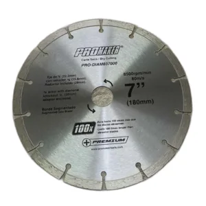 DISCO DIAMANTADO SEGMENTADO 7" x 5/8"-7/8" CORTES SECO ## PRO-DIAM037000 ## PROMAKER