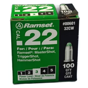 FULMINANTE CAL. 22 VERDE (CAJA 100 UNID) ## 00601 ## RAMSET