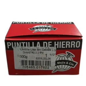 CLAVO 1 1/2" x 2,2MM S/C CAJA 500g - MEJIA