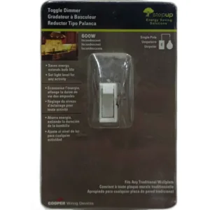 REDUCTOR TIPO PALANCA 600W 120V BLANCO ## TI061-W-K ## COOPER WIRING