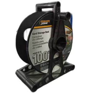 CARRETE P/ALMACENAR CABLE C/SOPORTE DE PLASTICO NEGRO  ## 307-0869 ## POWERZONE