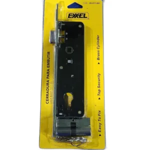 CERRADURA EMBUTIR PESTILLO/TIRADOR 25mm (BLISTER) ## 05-011-001 ## EXXEL