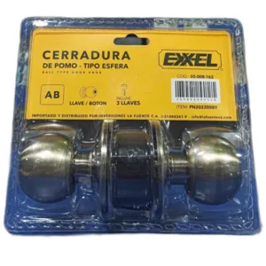 CERRADURA POMO P/DORMITORIO BRONCE ## 05-008-162 ## EXXEL