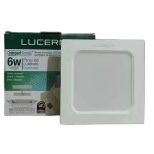 PANEL LED CUAD P/EMP COMPACTLUMEN LUCERNA # 406 C CL # 6W 6500K 110-220V