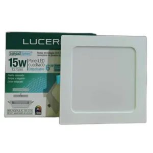 PANEL LED CUAD P/EMP COMPACTLUMEN LUCERNA # 615 C CL # 15W 6500K 110-220V