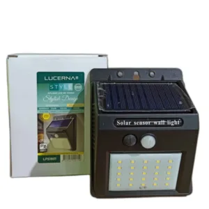 APLIQUE LED SOLAR P/PARED NEGRO LUCERNA ## LPS1801 ## 90LM 3.7V