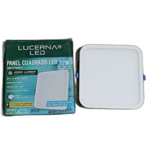 PANEL LED CUAD P/EMP HIGH LUMEN LUCERNA # 412 C HL # 12W 6500K 110-220V