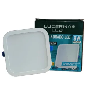 PANEL LED CUAD P/EMP HIGH LUMEN LUCERNA # 308 C HL # 8W 6500K 110-220V