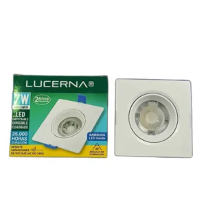 LAMPARA SPOT LED P/EMP CUAD LUCERNA ## 307 C 6K ## 7W 6500K 110-220V