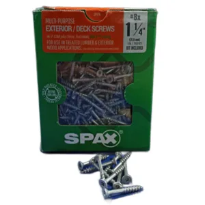 TORNILLO MULTIPROPOSITO P/ MADERA 8" X 1-1/4" ## T-20 ## SPAX