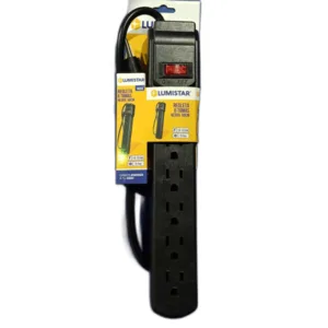 REGLETA 6 TOMAS NEGRA 75 CM ## RG04 ## LUMISTAR