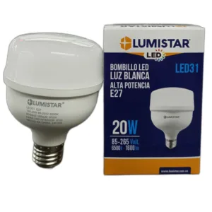 BOMBILLO LED LUMISTAR # LED31 # 20W E27 6500K