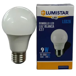 BOMBILLO LED LUMISTAR # LED26 # 9W E27 6500K