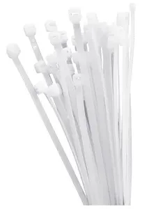 CORREAS DE AMARRE (T-RAP) 8" x 2.5mm BLANCO (100 PZAS) ## TIR04 ## LUMISTAR