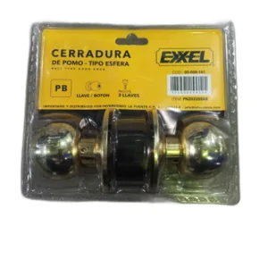CERRADURA POMO P/DORMITORIO DORADO ## 05-008-161 ## EXXEL