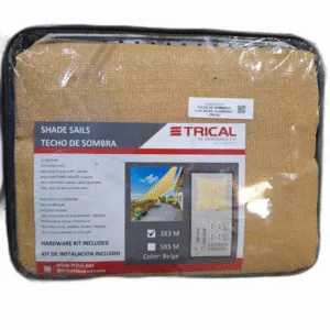 TOLDO DE SOMBRA 3 x 3m BEIGE CUADRADO - TRICAL