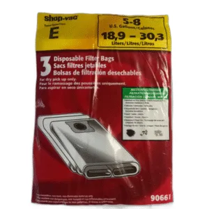 BOLSA DE FILTRO DESCARTABLE 5 - 8GALONES (PACK DE 3)  ## 90661 ## SHOP VAC