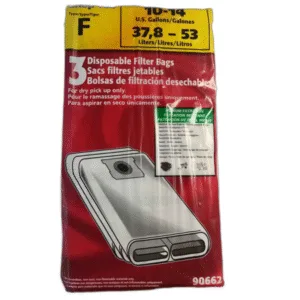 BOLSA DE FILTRO DESCARTABLE 10 - 14GALONES (PACK DE 3)  ## 90662 ## SHOP VAC