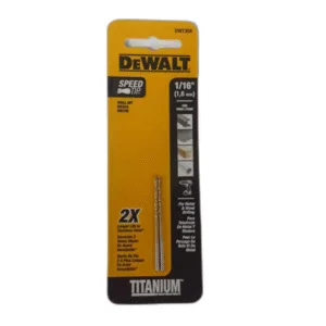 BROCA DE TITANIO 1/16" (1,6mm) 2UNID ## DW1304 ## DEWALT
