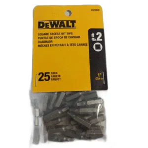 JUEGO DE PUNTAS DE BROCA CUADRADA 1" #2 (PACK 25 UNID) ## DW2200 ## DEWALT