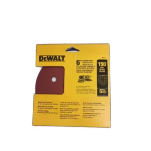 DISCO DE LIJA ORBITAL 6" 150 GRIT (PACK 5 UNID) ## DW4334 ## DEWALT