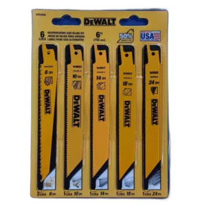 JUEGO DE HOJAS SURTIDAS P/SIERRAS (PACK 6 UNID) ## DW4856 ## DEWALT