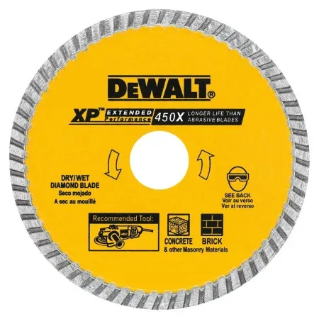 DISCO DIAMANTADO RANURADO 7″ X 5/8″-7/8″ CORTES SECO/HUMEDOS ## DW4702 ## DEWALT