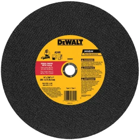 DISCO CORTE METAL 14"x7/64"x1" ## DW8001 ## DEWALT