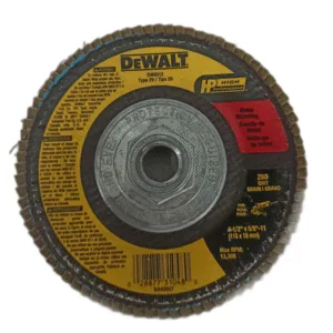 DISCO DE ZIRCONIA 4-1/2"x5/8"-11 60 GRIT ## DW8312 ## DEWALT