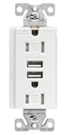 TOMA DOBLE 2P+T C/DOBLE PUERTO USB BLANCO ## TR7745W-K ## COOPER WIRING