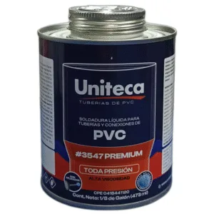 SOLDADURA LIQUIDA A.F. 1/8gal PVC T/P - UNITECA