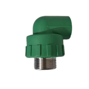 CODO 90 ROSCA MACHO 3/4" x 20mm VERDE - POLIFUSION