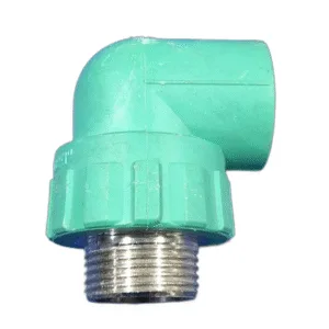 CODO 90 ROSCA MACHO 3/4" x 25mm VERDE - POLIFUSION