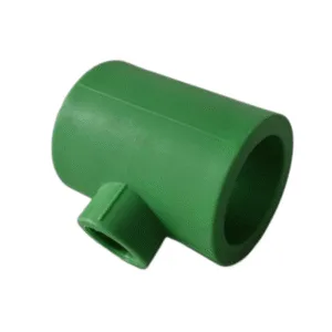 TEE LISA EN REDUCCION 40mm x 20mm VERDE - POLIFUSION